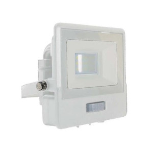 V-Tac Vt-118s 10w Led Flutlicht Pir Sensor Chip Samsung Smd Kaltweiß 6500k Slim Schwarz Eingebaute Anschlussdose Ip65 - Sku 20270