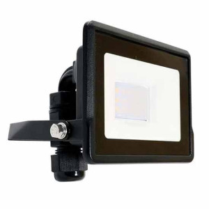 V-Tac Vt-118 10w Led Flutlicht Chip Samsung Smd Kaltweiß 6500k Slim Schwarz Eingebaute Anschlussdose Ip65 - Sku 20306