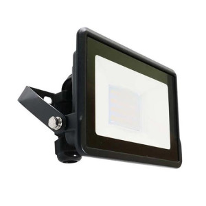 V-Tac Vt-128 20w Led Flutlicht Chip Samsung Smd Kaltweiß 6500k Slim Schwarz Eingebaute Anschlussdose Ip65 - Sku 20309