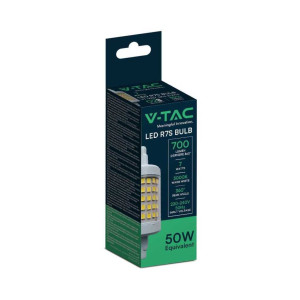 V-Tac Vt-2237 Led Birne 7w R7s Äquivalent Halogen 50w 700lm Warmweiß 3000k 28*78mm - Sku 212713