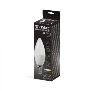 V-Tac Vt-1855 Led-Glühbirne 4,5 W E14 Kerze Warmweiß 3000 K – Artikelnummer 2142151