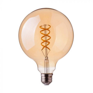 V-Tac Vt-2075 Led-Globelampe E27 4,8 W G95 Gedrehter Glühfaden Vintage-Effekt Braunglas Licht 1800 K – 217217