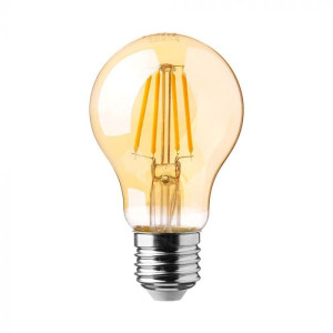 V-Tac Vt-2133 Led-Glühbirne, Bernsteinfarbenes Filament, 12 W, 112 Lm/w, E27, A70, Warmweiß 2200 K – Artikelnummer 217457