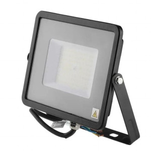 V-Tac Pro Vt-56-B-N 50w Led Flutlicht Schwarz Slim Chip Samsung Smd Hohe Lumen 115lm/w Kaltweiß 6500k Ip65 - Sku 21761