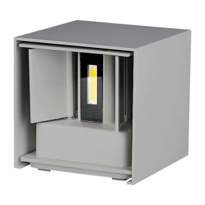 V-Tac Vt-759-12 12w Led-Wandleuchte Quadratisch Satingrau Naturweißes Licht 4000k Ip65 - Sku 218532