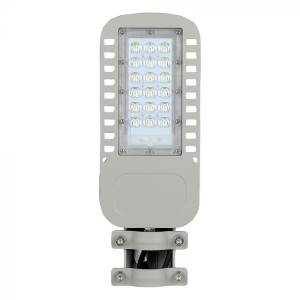 V-Tac Pro Vt-34st 30 W Led-Straßenleuchte, Hohe Helligkeit, 135 Lm/w, Samsung-Chip, Kaltweiß, 6500 K, Schlank, Ip65 – Artikelnummer 21957