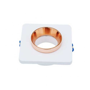 V-Tac Vt-862-Mrw Gu10-Gu5.3 Gehäuse Quadratisch Gip Smit Mattem Roségold Für Spotlights - Sku 3117