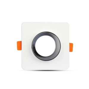 V-Tac Vt-862-Chw Gu10-Gu5.3 Gehäuse Quadratisch Gip Smit Chrom Für Spotlights - Sku 3119
