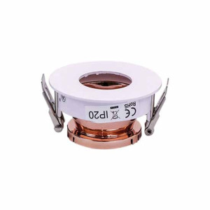 V-Tac Vt-873 Gu10-Gu5.3 Beschlag Weiß+roségold Runde 15° Verstellbarer Twist To Open Für Led Spotlights - Sku 3159