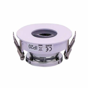 V-Tac Vt-873 Gu10-Gu5.3 Beschlag Weiß+chrom Runde 15° Verstellbarer Twist To Open Für Led Spotlights - Sku 3160