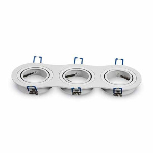 V-Tac Vt-784rd Gu10-Gu5.3 Beschlag Weiß Runde 15° Verstellbarer Für Led 3*spotlights - Sku 3603