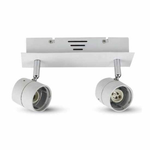 V-Tac 2*gu10 Aufputzmontage Verstellbar  Track Light Weißer Metall Körper Vt-789 - Sku 3618