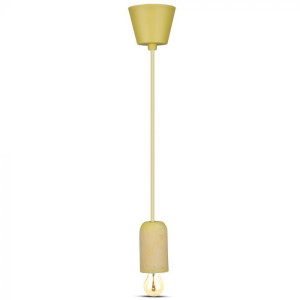 V-Tac Vt-7668 Pendelleuchte Aus Beton 1mt E27 Ф50mm Ip20 Gelb - Sku 3745
