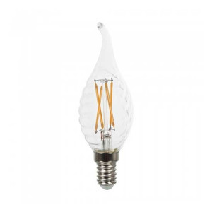V-Tac Vt-1995d Led Lampe Twist Kerzenflamme Cross Filament 4w E14 Warmweiß 2700k Dimmbar - 43881