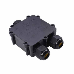 V-Tac Vt-870 3-Pin-Anschlussdose Schwarz Pvc Wasserdicht Ip68 Mit Klemmenblock - Sku 5980