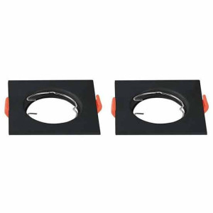 V-Tac Vt-930 Beschlag Quadratischer Polycarbonat Schwarz Für Gu10-Gu5.3 Strahler Box 2pcs/pack - Sku 6643