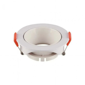 V-Tac Vt-931 Runder Led-Einbaustrahler Gu10 Aus Weißem Polycarbonat Sku 6636