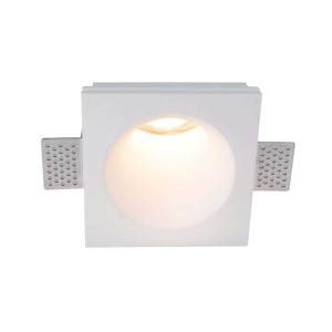 V-Tac Vt-11009 Led-Einbaustrahler Aus Gips, Quadratisch, Gu10, Weiße Farbe, Schräg, Weiches Licht, Artikelnummer 6772