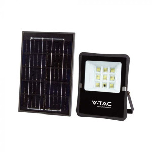 V-Tac Vt-55050 Led-Flutlicht 400lm Angetrieben Durch Solarpanel 6w Photovoltaikbatterie Mit Fernbedienung Natürliches Weißes Licht 4000k Sku 6965