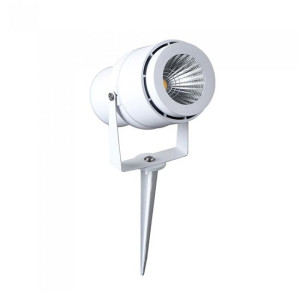V-Tac Vt-857-W-N 12w Führte Gartenlampe Spike 920lm 20° Warmweiß 3000k Justierbares Weißer Körper Ip65 - Sku 217547