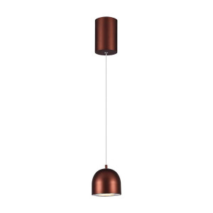 V-Tac Vt-7795 8,5 W Led-Anhänger-Kronleuchter, Zylinderform, Metall, Kupferfarbe, Touch-Schalter, 10 X 16 Cm, Dimmbar, 3000 K – 7997
