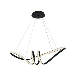 V-Tac Vt-7798 24w Led-Hängeleuchter Aus Geflochtenem Metall Mit Modernem Design 72*30cm Schwarz 3000k - 8010
