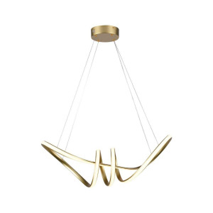 V-Tac Vt-7798 24 W Led-Hängeleuchter Aus Geflochtenem Metall Mit Modernem Design, 72 X 30 Cm, Champagnerfarben 3000 K – 8011