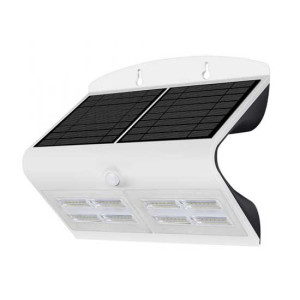 V-Tac Vt-767-7 7w Led-Solarwandleuchte Für Externe Ip65 + Pir-Sensor Weiß Körper - Sku 8278