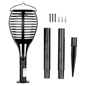 V-Tac Vt-719 Gartenlaterne Solar Led Light Flame Mit Sensor 3in1 Montage Wand/poller/hänge - Sku 8558