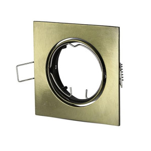 V-Tac Vt-779sq Gu10-Gu5.3 Beschlag Metallic Gold Quadratischer 30° Verstellbarer Für Led Spotlights - Sku 8581