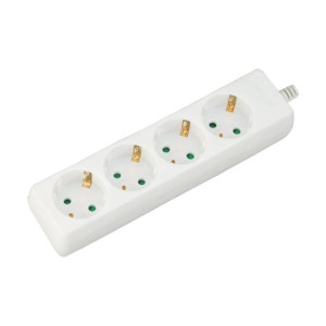 V-Tac Vt-1104-2 Steckdosenleiste 4-Fach Schuko 16a Eu Standard 3680w 1,5m Kabel - Sku 8756