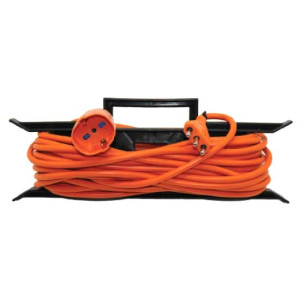 V-Tac Deutsches Verlängerungskabel Und Buchse Schuko 16a Italienischer Standard Orange Farbe 15 Meter Ip20 - Sku 8834