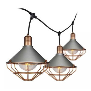 V-Tac Vt-717s Led-String-Licht Anschließbaren E27x6pcs Mit Laternenlampenfassung Kabel 3m Roségold Wasserdicht Ip65 - Sku 8975