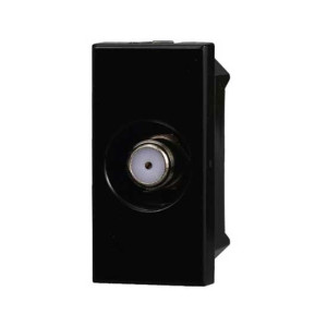 Ettroit Tv & Sat-Durchgangsdose Typ-F Kompatible Bticino Axolute Schwarz Farbe  An2252