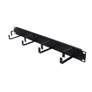 Stalflex Kabelorganisator 1u Für Rack-Schrank 19" Schwarz Ral 9005 Farbe Stahl Co19-1u-B