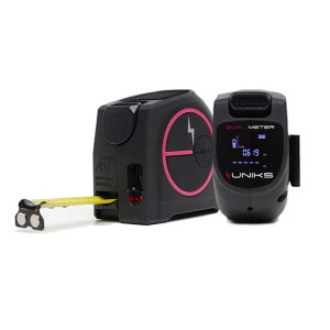 Uniks Dualmeter Professionelles Digitales Maßband 2in1-Bandmaß Mit Display Integriert Traditionelles 5m-Band Mit 40m-Lasermessgerät