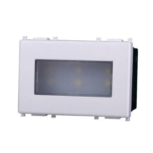 Ettroit 2.4w Led-Stufeneinbauleuchte 220v Warmweiß 3000k Kompatibel Mit Vimar Plana Weiß Farbe  Ev0323
