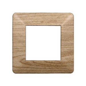 Ettroit Kompatible Abdeckrahmen Vimar Plana 2 Module Kunststoff Dunkles Holz Farbe  Ev83205