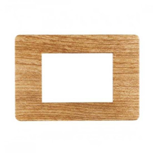 Ettroit Kompatible Abdeckrahmen Vimar Plana 3 Module Kunststoff Dunkles Holz Farbe  Ev83305