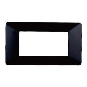Ettroit Kompatible Abdeckrahmen Vimar Plana 4 Module Kunststoff Schwarz Farbe  Ev83402