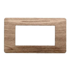 Ettroit Kompatible Abdeckrahmen Vimar Plana 4 Module Kunststoff Helles Holz Farbe  Ev83404