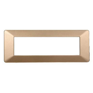 Ettroit Kompatible Abdeckrahmen Vimar Plana 7 Module Kunststoff Gold Farbe  Ev83711