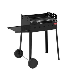 Ferraboli Barbecue Iseo 58x37cm Verchromten Grillrost Mit Zwei Rädern Und Regal