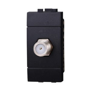 Ettroit Tv & Sat-Durchgangsdose Typ-F Kompatible Bticino Livinglight Schwarz Farbe