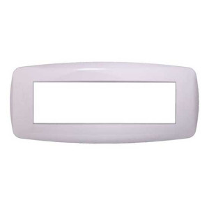 Ettroit Bticino Livinglight Kompatible Platte 7 Schlanke Kunststoffmodule, Weiße Farbe – Ln87701