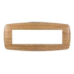 Ettroit -Kompatibler Lack Bticino Livinglight 7 Schlanke Kunststoffmodule, Dunkle Holzfarbe – Ln87705