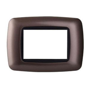 Ettroit Kompatible Abdeckrahmen Bticino Livinglight 3 Module Konvexer Kunststoff Bronze-Farbe