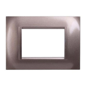 Ettroit Kompatible Abdeckrahmen Bticino Livinglight 3 Module Quadratischer Kunststoff Bronze-Stahl Farbe