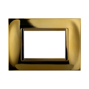 Ettroit Kompatible Abdeckrahmen Bticino Livinglight 3 Module Quadratischer Kunststoff Gold Glänzend Farbe