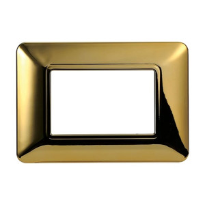 Ettroit Kompatible Abdeckrahmen Bticino Matix 3 Module Kunststoff Gold Glänzend Farbe